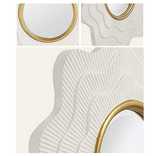 TAISK Large Modern Round Wall Mirror with HD Silver Mirror Decorative Mirror for Bedroom, Living Room, Kitchen, Bedroom, and Entryway