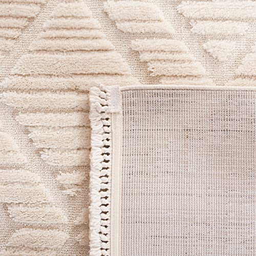 Safavieh Urban Collection 9' x 12' Ivory URB208A Moroccan Rustic Tassel Fringe Area Rug