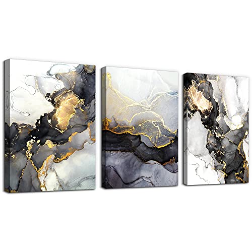 Abstract Canvas Wall Art For Living Room Boho Wall Decor For Bedroom Fashion Wall Decorations For Office Abstract Ink Paintings 3 Pieces Framed Abstract Wall Pictures Artwork Bathroom Home Decoration