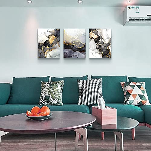 Framed Abstract Canvas Wall Art - 3 Pieces