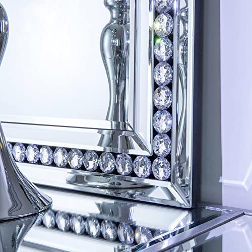 Crystal Decorative Wall Mirror - 36" X 24