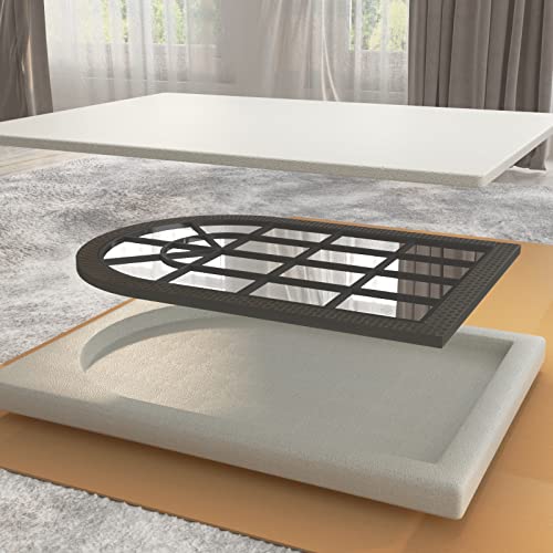 Arched Modern Farmhouse Wall Mirror, 43 x 30in