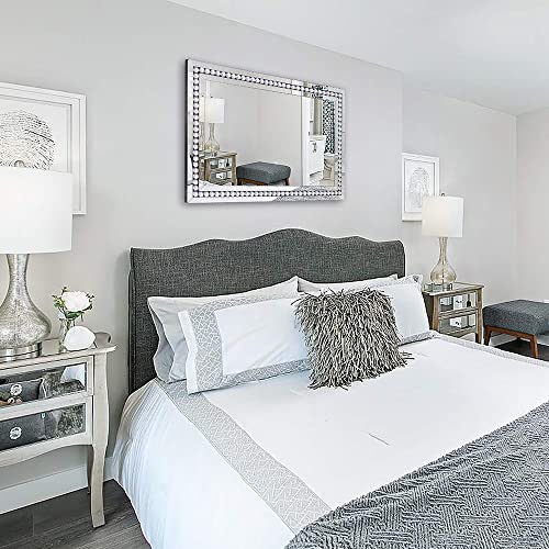 Crystal Decorative Wall Mirror - 36" X 24