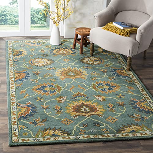 Safavieh Heritage Collection 10' x 14' Light Blue HG651A Handmade Traditional Oriental Wool Area Rug
