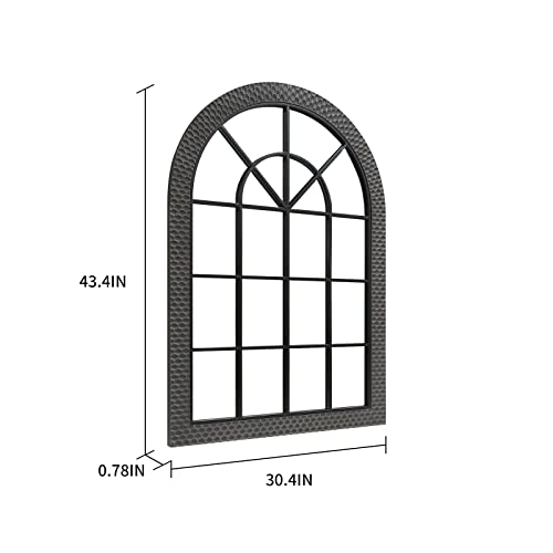 Arched Modern Farmhouse Wall Mirror, 43 x 30in
