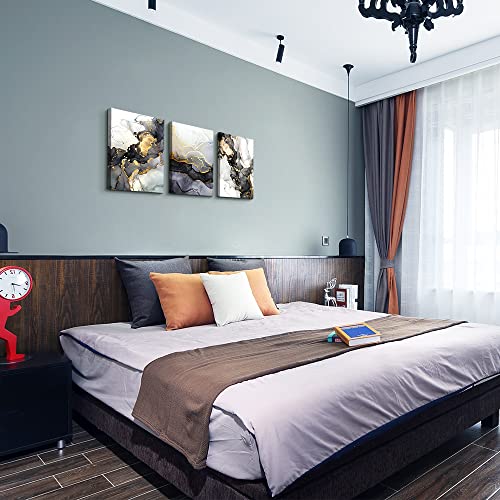 Framed Abstract Canvas Wall Art - 3 Pieces