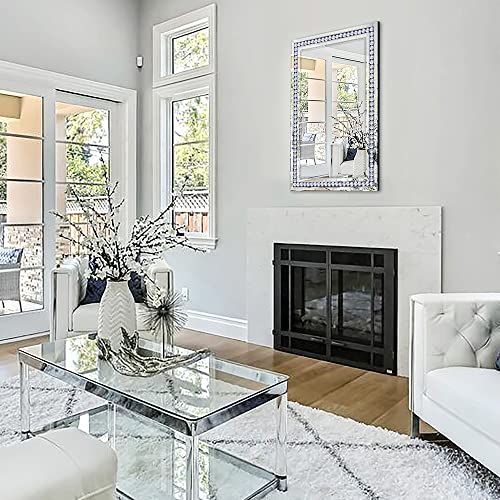 Crystal Decorative Wall Mirror - 36" X 24