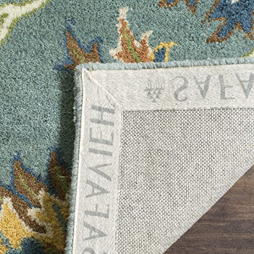 Safavieh Heritage Collection 10' x 14' Light Blue HG651A Handmade Traditional Oriental Wool Area Rug