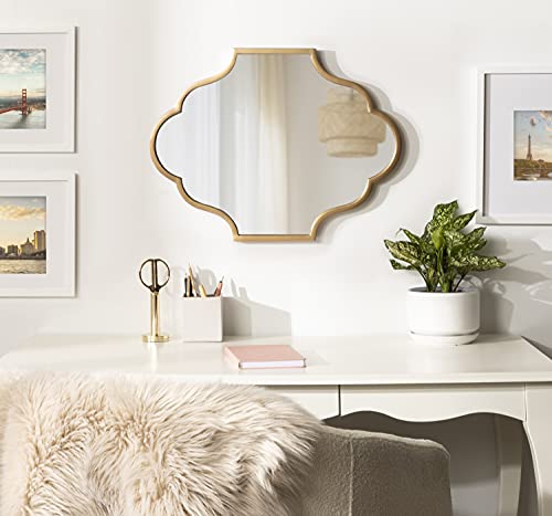 Kate and Laurel Rowla Modern Scalloped Wall Mirror, 18 x 24, Gold, Glam Decorative Mirror with Unique Shape