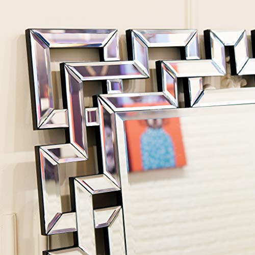 Empire Art Direct Wall, Elegant Geometry Decorative Rectangular, 0.75"-Beveled Antique Mirror for Bathroom,Bedroom,Living Room,Ready to Hang, 31" x 40", Clear