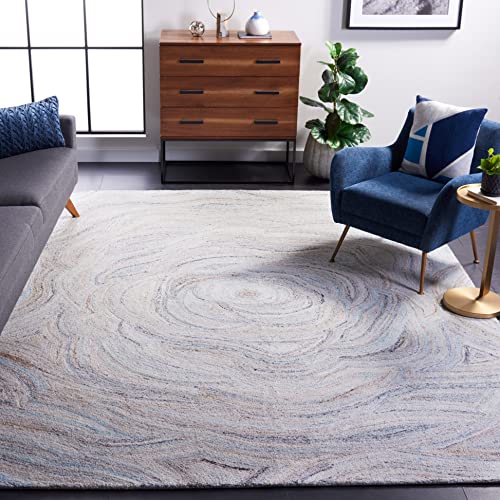 Safavieh Abstract Collection 8' x 10' Beige/Blue ABT148M Handmade Area Rug