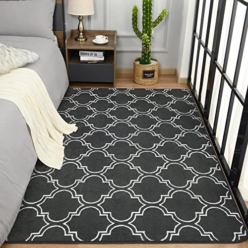Modern Geometric Shag Area Rug 4x6 Feet