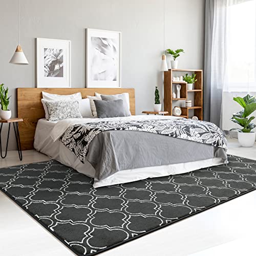 Modern Geometric Shag Area Rug 4x6 Feet