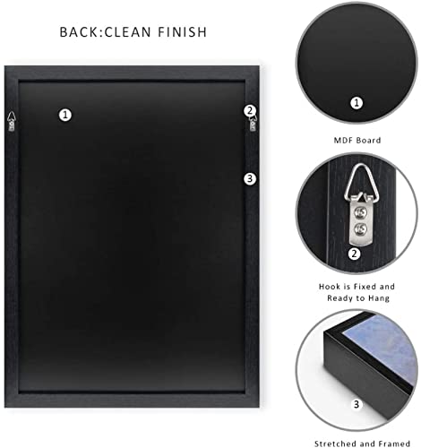 HYFBH Large Black and White Gold Abstract Modern Posters Oil Painting on Canvas In Living Room Wall Art Decorative Picture 100x180cm/39x71inch With-Black-Frame