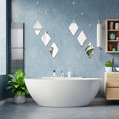 6 Pack Decorative Wall Mirrors with Chains