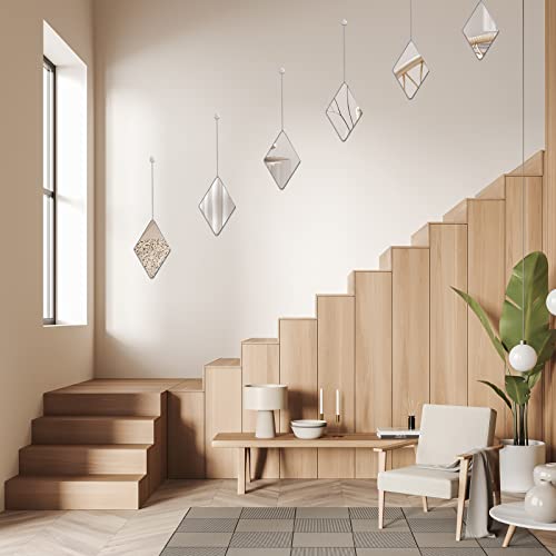 6 Pack Decorative Wall Mirrors with Chains