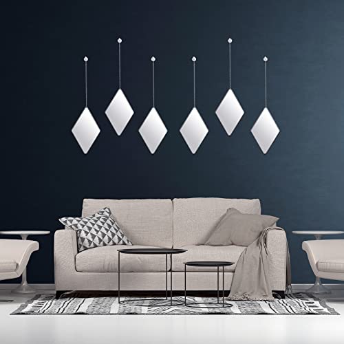 6 Pack Decorative Wall Mirrors with Chains