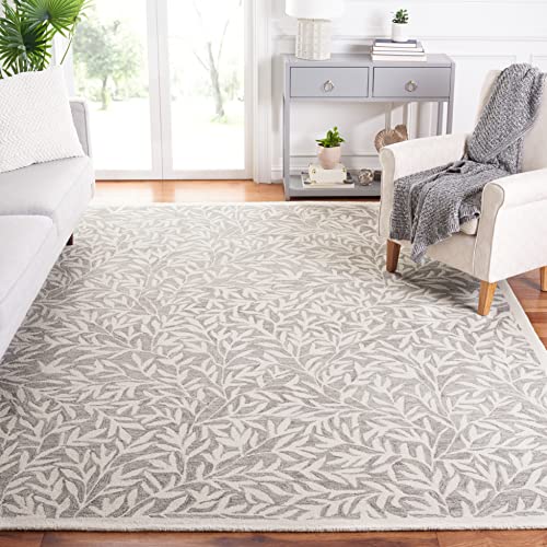 Safavieh Jardin Collection 8' x 10' Grey/Ivory JAR753F Handmade Contemporary Wool Area Rug