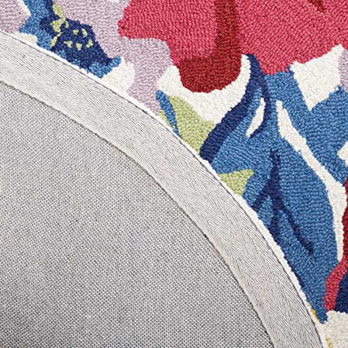 Safavieh Chelsea Collection 8' x 10' Ivory/Rose HK219A Handmade French Country Floral Wool Area Rug