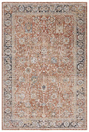 Safavieh Silverado Collection 9' x 12' Rust/Blue SVD112P Traditional Oriental Vintage Distressed Area Rug