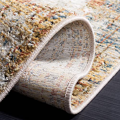 Safavieh Silverado Collection 9' x 12' Ivory/Gold SVD104A Modern Contemporary Abstract Area Rug