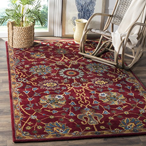 Safavieh Heritage Collection 11' x 15' Red HG655A Handmade Traditional Oriental Wool Area Rug