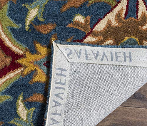 Safavieh Heritage Collection 9' x 12' Camel/Blue HG653A Handmade Traditional Oriental Wool Area Rug