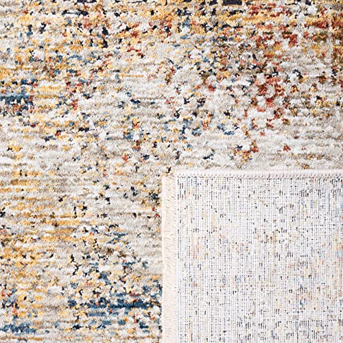 Safavieh Silverado Collection 9' x 12' Ivory/Gold SVD104A Modern Contemporary Abstract Area Rug