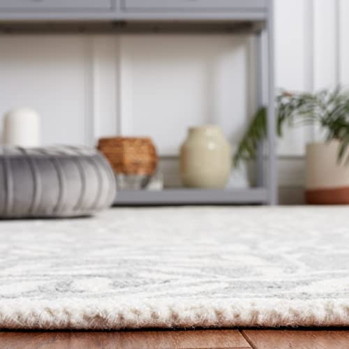 Safavieh Jardin Collection 8' x 10' Grey/Ivory JAR753F Handmade Contemporary Wool Area Rug
