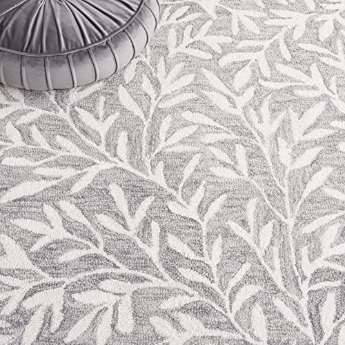 Safavieh Jardin Collection 8' x 10' Grey/Ivory JAR753F Handmade Contemporary Wool Area Rug