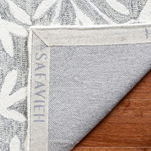 Safavieh Jardin Collection 8' x 10' Grey/Ivory JAR753F Handmade Contemporary Wool Area Rug