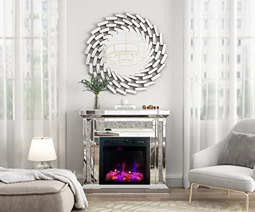 31.5'' Silver Round Beveled Wall Mirror