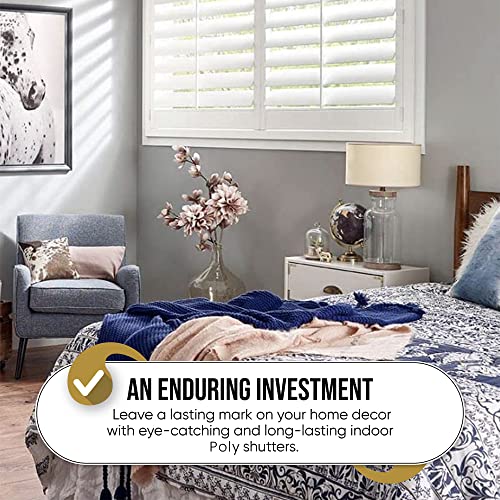 SHUTTERS-Plantation-Interior-Window COVERINGS-Custom Made in 10 Days- DIY Install -Save $$$-Made in USA-Never Needs Painting -25 Year Warranty-Traditional Front TILT Rod