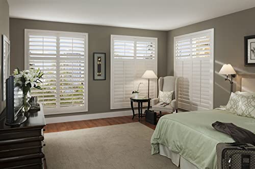 SHUTTERS-Plantation-Interior-Window COVERINGS-Custom Made in 10 Days- DIY Install -Save $$$-Made in USA-Never Needs Painting -25 Year Warranty-Traditional Front TILT Rod