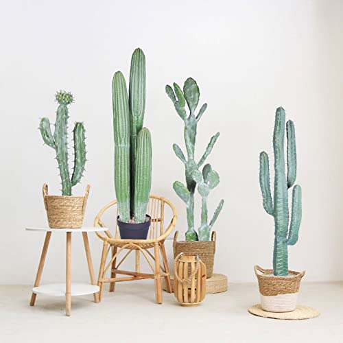 Ruwenus Artificial Cactus 3ft（36"） Tall Fake Big Cactus Plants Faux Cacti Saguaro with Planter for Indoor Outdoor Home Office Shop Garden Decoration