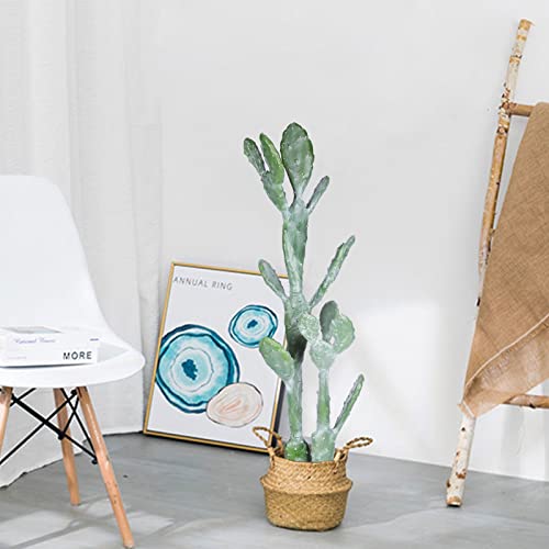 Ruwenus Artificial Cactus 3ft（36"） Tall Fake Big Cactus Plants Faux Cacti Saguaro with Planter for Indoor Outdoor Home Office Shop Garden Decoration