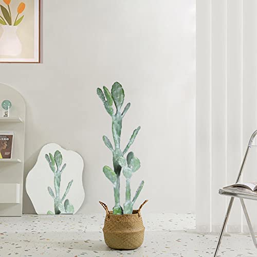 Ruwenus Artificial Cactus 3ft（36"） Tall Fake Big Cactus Plants Faux Cacti Saguaro with Planter for Indoor Outdoor Home Office Shop Garden Decoration