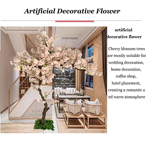Large Artificial Cherry Blossom Tree Tall Faux Cherry Blossom Tree Artificial Plant for Home Garden Wedding Floral Decoration 2×1.5m