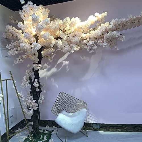 Large Artificial Cherry Blossom Tree Tall Faux Cherry Blossom Tree Artificial Plant for Home Garden Wedding Floral Decoration 2×1.5m
