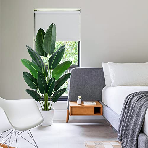 Yepdin Artificial Bird of Paradise Plant 6 Ft Tall Fake Banana Leaf Plant for Indoors and Outdoors,Faux Palm Tree with Plastic Pot for Office and Home Decor,L180