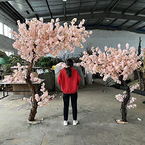 Large Artificial Cherry Blossom Tree Tall Faux Cherry Blossom Tree Artificial Plant for Home Garden Wedding Floral Decoration 2×1.5m