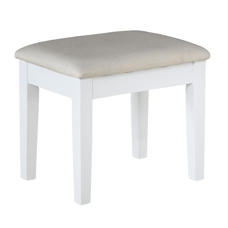 Furniture of America Galveston Solid Wood 3-Piece Vanity Set in White