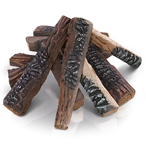 Gas Fireplace Logs | Faux Fireplace Logs for Gas Fireplace. Ventless Gas Logs for Fireplace Natural Gas. Fireplace Logs for Fireplace Indoor. Ceramic Fake Logs