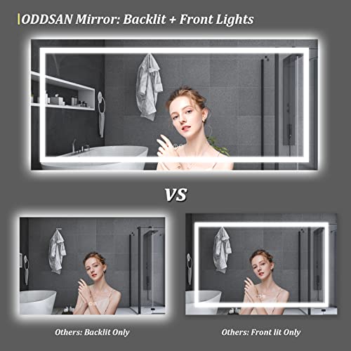 Large Illuminated Dimmable Bathroom Vanity Mirror