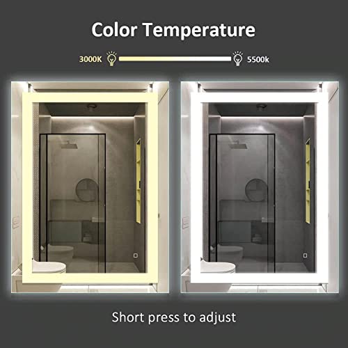 LED Bathroom Mirror 72x36 Inch with Touch Control