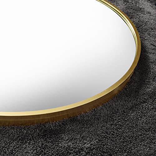 Otlsh Floor Mirror, Arched Full Length Mirror with Stand, Standing Mirror, 64.17"x21.26" Full Body Mirror, Large Mirror, Wall Mirror, Freestanding, Wall Mounted, Aluminum Frame - Gold
