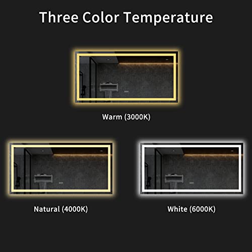 LED Backlit Bathroom Mirror with Anti-Fog Function