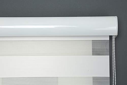 Custom Zebra Shade for Window Privacy - White