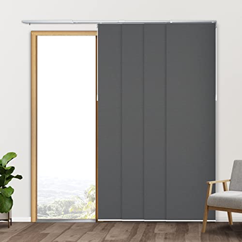 CHICOLOGY Sliding Door Blinds , Blinds for Sliding Glass Doors , Sliding Glass Door Blinds , Vertical Blinds for Patio Doors , Room Divider , Skyrise Grey (Light Filtering) W:46-86 x H: 0-96 inch
