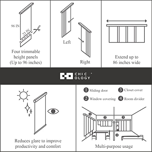 Chicology Light Filtering Sliding Door Blinds